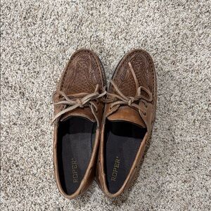 Roper size 10 shoe. Never worn. Real
Leather, rubber bottom